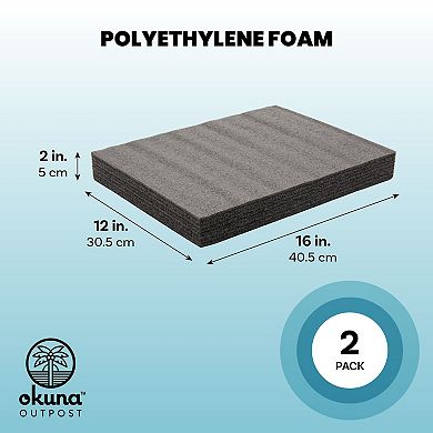 2-pack Packing Foam Sheets, Polyethylene Cushioning Moving Insert Pads (16x12x2)
