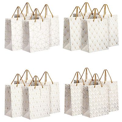 White gift bags with handles sales