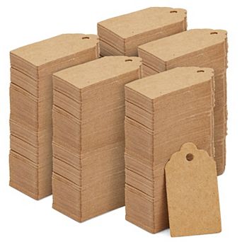 1000 Pack Kraft Paper Gift Tags With Holes, Mini Marking Tags, 0.95 X 1.75 In