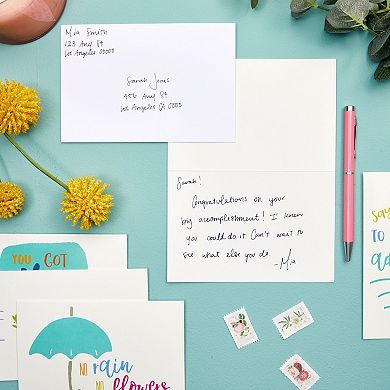 48 Count Inspirational Quote Cards And Envelopes, Kindness Gifts, 6 Designs, 4x6