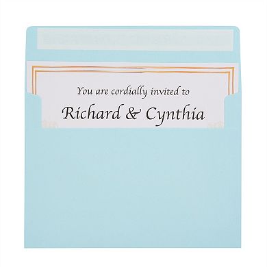 200 Pack A7 Envelopes For Invitations Wedding Announcement, 5 1/4 X 7 ¼, Blue