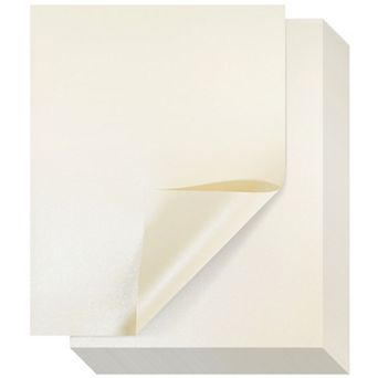 96-pack Ivory Metallic Papers, Double Sided, Laser Printer Compatible, 8.5"x11"