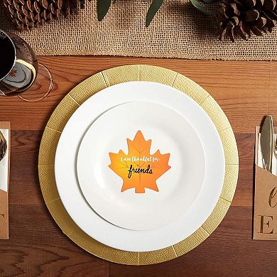 Thanksgiving Place Cards - 50 Pack Thankful Table Decor Maple Leaves Cutouts