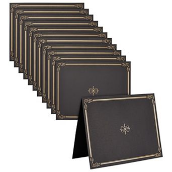 12-pack Black Certificate Holders - Use As Award, Diploma Cover, Letter-size