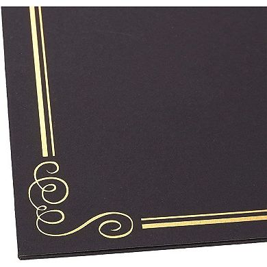 12-pack Black Certificate Holders - Use As Award, Diploma Cover, Letter-size