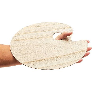 12 Pack Wood Paint Pallet Palette Holder Tray For Acrylic Oil Watercolor, 12x8"