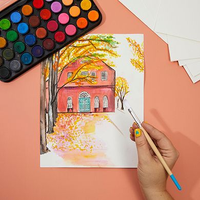 100 Sheets Cold Press Watercolor Paper For Artists, Beginners, 8.5 X 11 In