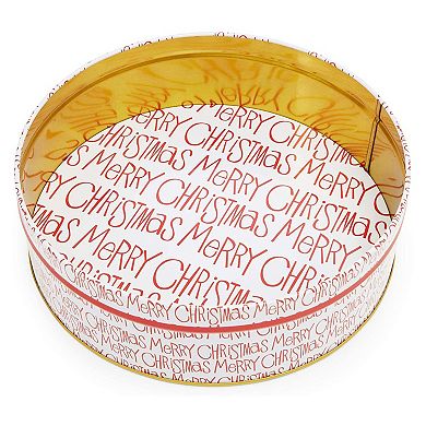 Set Of 3 Christmas Cookie Tins With Lids For Gift Giving, Holiday Containers