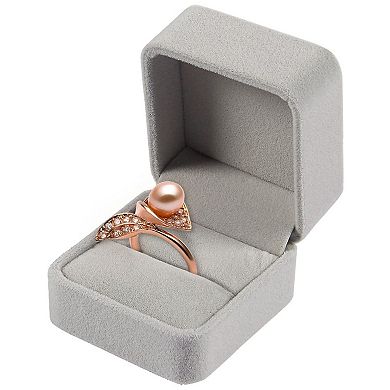 6 Pcs Jewelry Box Set, Velvet Gift Box & Single Ring Box Case For Proposal, Grey
