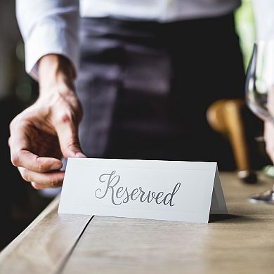 60-pack Large Tent Cards Seat Assignment For Wedding Party Reservation, 3.5 X 11