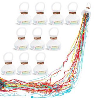 10 Colorful Throw Streamers, Party Poppers For Birthdays, Weddings, Graduation