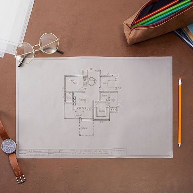 20 Sheets Architectural Vellum Paper With Engineer Title Block, 11x17"