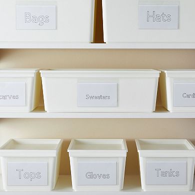 100 Pack Plastic Label Holders For 3x5 Index Cards, Clear Self-adhesive Pockets