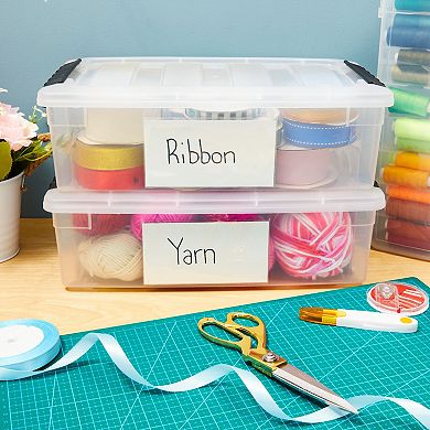 100 Pack Plastic Label Holders For 3x5 Index Cards, Clear Self-adhesive Pockets