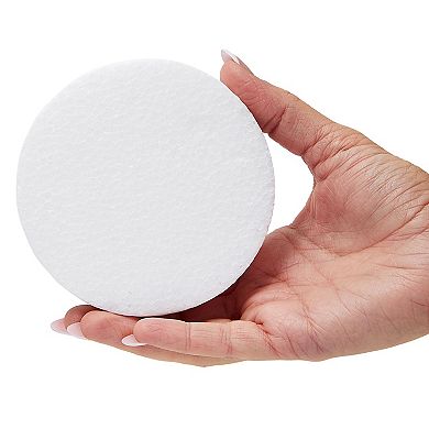 12 Pack Foam Circles For Crafts, Round Discs For Diy Projects, 4 X 4 X 1 In
