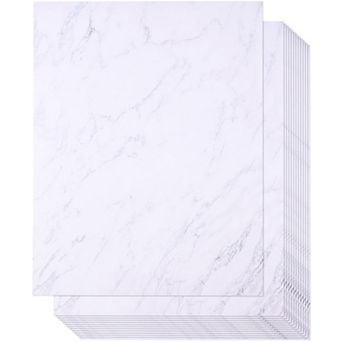 96-pack Marble Stationery Paper,double Sided Decorative Design Paper, 8.5" X 11"