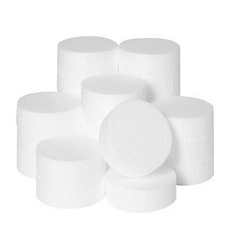 24 Pack Foam Circles For Crafts, 3 Inch Round Polystyrene Discs (1" Thick)