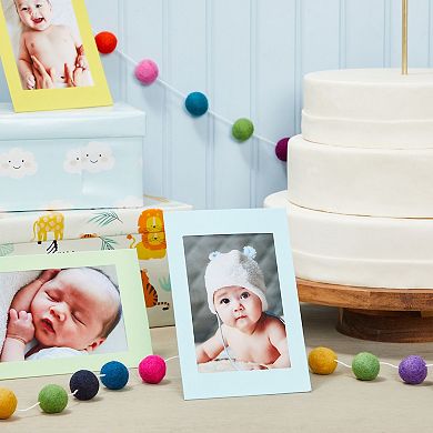 50 Pack Cardboard Picture Frames With Easel Stand, 10 Rainbow Colors, 4x6 In