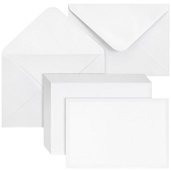 100 Pack Blank Invitation Cards And Envelopes For Weddings, Birthday Party, 5x7"