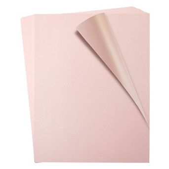 48 Sheets Pink Metallic Shimmer Cardstock Paper For Crafts, 250gsm, 8.5 X 11 in