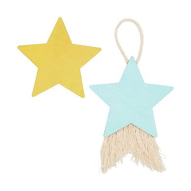 24 Pack Unfinished Wood Cutout Wooden Star Shaped For Diy Crafts Project, 3.8 In