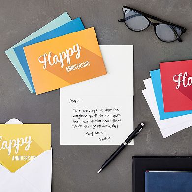 36 Pack Retro Anniversary Cards With Envelopes For Work, Weddings, 4 X 6"