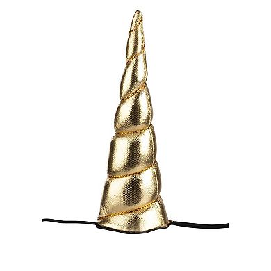 12 Pack Unicorn Horn Headbands, Metallic Plush Horns With Elastic Bands