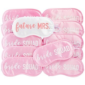 12 Pack Bachelorette Party Favors Eye Mask Set For Sleeping, Accessories, 4x8"