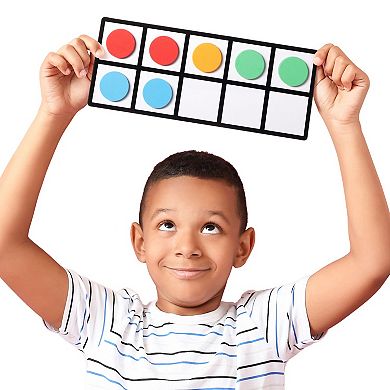 4 Pack Giant Magnetic Ten Frames With 48 Math Counters For Classroom Learning