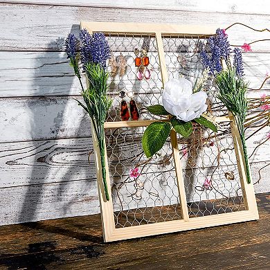 2 Pack Unfinished Chicken Wire Window Picture Frame Set For Home Decor 12 X 16"