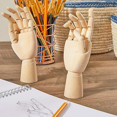 Posable Hand Model For Art, Left And Right Mannequin (7 Inches, 2 Pack)