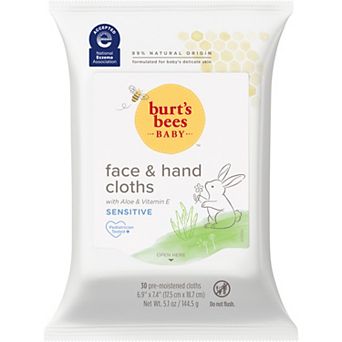 Burt's Bees Baby Unscented Cleansing Face & Hand Wipes for Sensitive Skin
