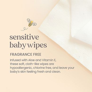 Burt's Bees Baby Unscented Natural Baby Wipes for Sensitive Skin