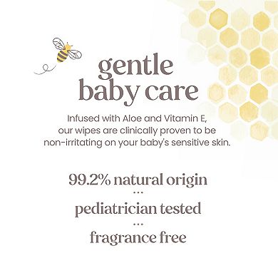 Burt's Bees Baby Unscented Natural Baby Wipes for Sensitive Skin
