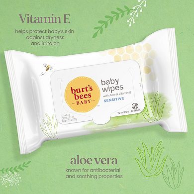 Burt's Bees Baby Unscented Natural Baby Wipes for Sensitive Skin