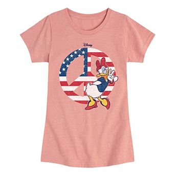 Disney's Daisy Duck Girls 7-16 Peace Americana Graphic Tee