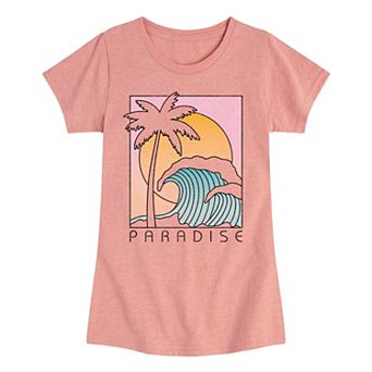 Girls 7-16 Paradise Scene Graphic Tee