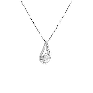 PRIMROSE Sterling Silver Cubic Zirconia Infinity Pendant Necklace