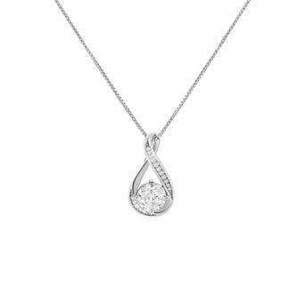 PRIMROSE Sterling Silver Cubic Zirconia Infinity Pendant Necklace