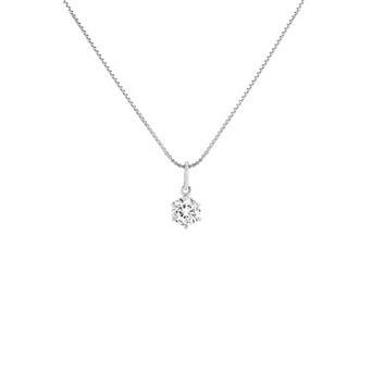 PRIMROSE Sterling Silver Cubic Zirconia Pendant Necklace