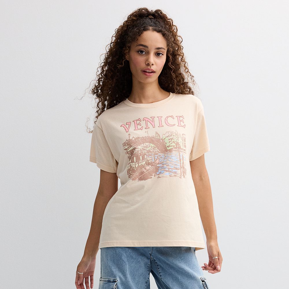 Juniors' Venice Landscape Graphic Tee