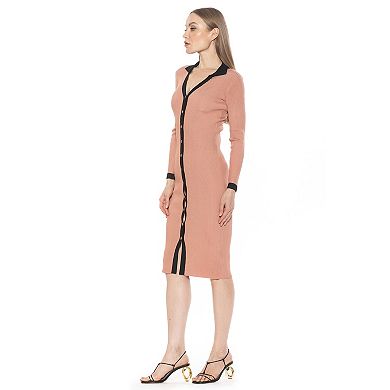 Women's ALEXIA ADMOR Cordelia Long Sleeve Knit Midi Dress