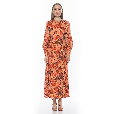 Women's ALEXIA ADMOR Yesenia Flowy Long Sleeve Maxi Dress