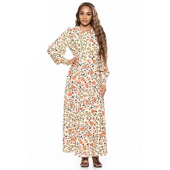 Women's ALEXIA ADMOR Yesenia Flowy Long Sleeve Maxi Dress