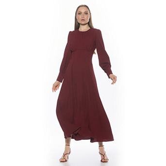 Women's ALEXIA ADMOR Yesenia Flowy Long Sleeve Maxi Dress
