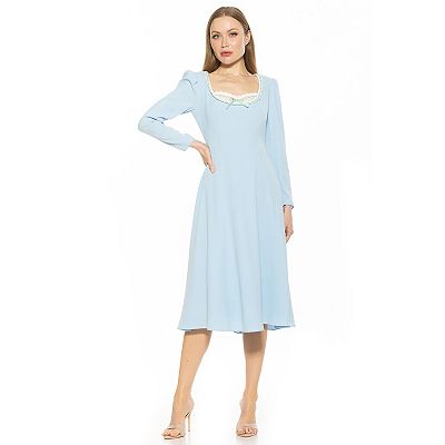 chinese dress ladies Palm Springs Lace Overlay Maxi Dress Blue– Selfie Leslie main image 1