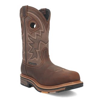 Dan Post Men's Kirk Waterproof Pull-On Leather Cowboy Work Boots