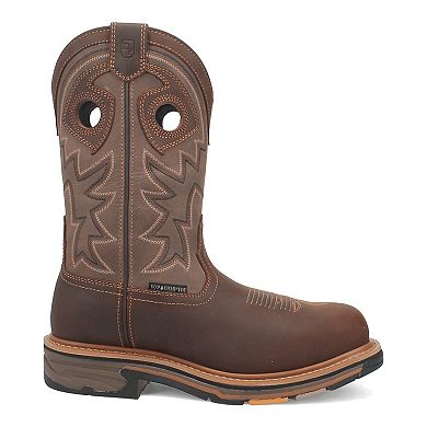 Dan Post Men's Kirk Waterproof Pull-On Leather Cowboy Work Boots