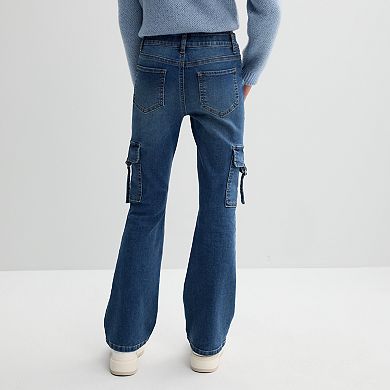 Girls 7-16 Vanilla Star D Ring Cargo Flare Pants