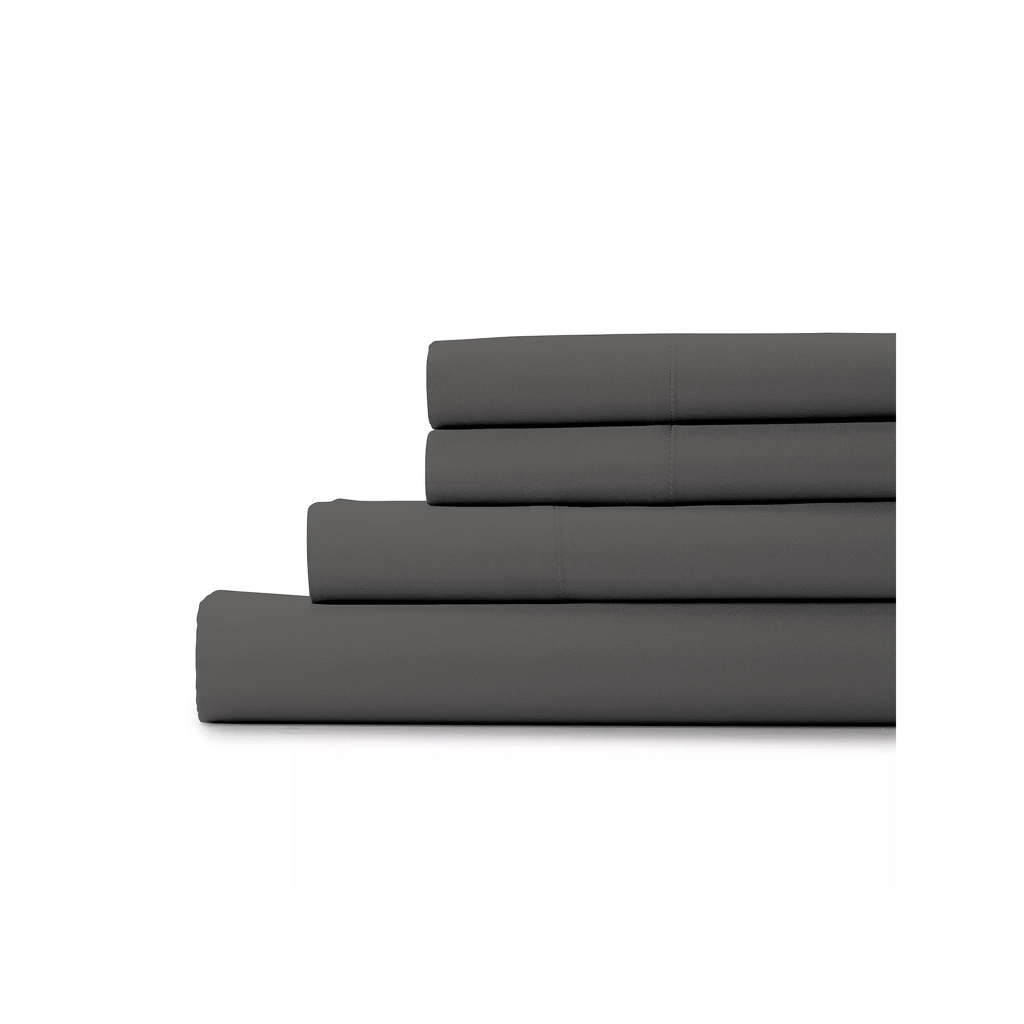 Sleep RX Super Soft Graphene-Infused Cotton Sateen Sheet Set, Grey Gray